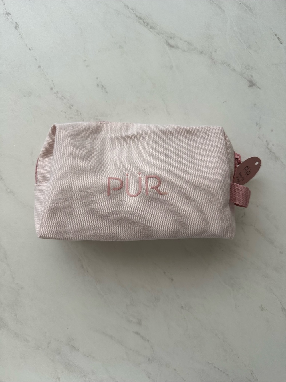 PÜR Skincare & Pink Canvas Cosmetic Bag